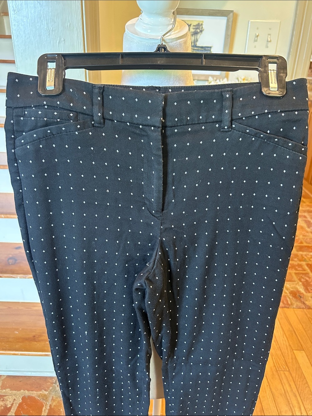 WHBM Black Polka Dot Dress Pants